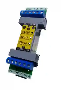 r4418-repetidor-rs422 opto-acoplado. Potente, eficiente, permite ampliar y resistribuir la carga.